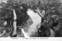 carte postale ancienne de Chèvremont Le village et la Vesdre, vus de Chèvremont