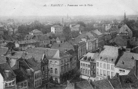 carte postale ancienne de Hasselt Panorama vers la Poste
