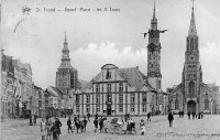 carte postale ancienne de Saint-Trond Grand'Place - les 3 Tours