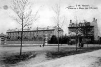 carte postale ancienne de Hasselt Caserne et mess des officiers