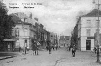 carte postale ancienne de Tongres Avenue de la Gare