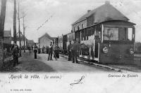 carte postale ancienne de Herck-la-Ville La station