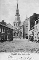 carte postale ancienne de Hasselt Eglise Saint-Quentin