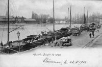 carte postale ancienne de Hasselt Bassin du canal