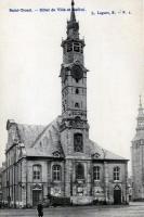 carte postale ancienne de Saint-Trond Hôtel de ville et Beffroi