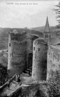 carte postale ancienne de Laroche Entrée principale du Vieux Château