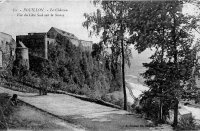 carte postale ancienne de Bouillon Le ChÃ¢teau - Vue du cÃ´tÃ© sud sur la Semoy