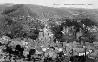 carte postale ancienne de Laroche Panorama pris de la montagne de Corumont