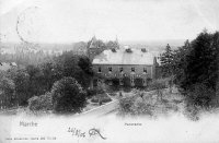 carte postale ancienne de Marche Panorama et Pensionnat de Notre-Dame