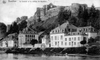 carte postale ancienne de Bouillon La Semois et le chÃ¢teau de Bouillon.