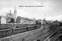 carte postale ancienne de Arlon Panorama vers la Cathédrale