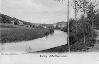 carte postale ancienne de Durbuy L'Ourthe en amont
