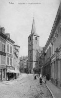 carte postale ancienne de Arlon Grand'Rue et église Saint-Martin