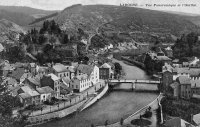 carte postale ancienne de Laroche Vue panoramique et l'Ourthe