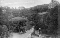 carte postale ancienne de Bouillon Vue prise d'une chambre du Château des Moines, Pension de famille