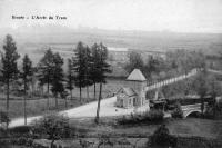 carte postale ancienne de Erezée L'arrêt du Tram