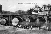 carte postale ancienne de Bouillon La Semois au pont de Liège