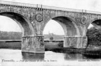 carte postale ancienne de Florenville Pont du chemin de fer sur la Semois