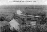 carte postale ancienne de Florenville La Semois, vue prise derrière l'église