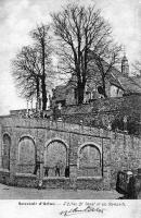 carte postale ancienne de Arlon L'église St Donat et ses remparts