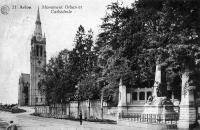 carte postale ancienne de Arlon Monument Orban et Cathédrale