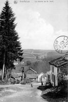 carte postale ancienne de Houffalize Le chemin de St. Roch