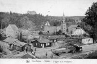 carte postale ancienne de Houffalize L'Eglise et le Presbytère