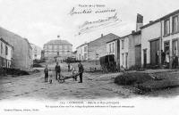 carte postale ancienne de Corbion Mairie et Rue Principale (vue typique d'un village ardennais où l'espace ne manque pas)