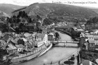 carte postale ancienne de Laroche Vue panoramique et l'Ourthe