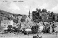 carte postale ancienne de Laroche Eglise et vieux Château