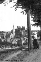 carte postale ancienne de Laroche Les Ruines et l'Eglise