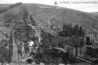 carte postale ancienne de Laroche L'Eglise et les ruines du Château