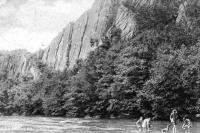 carte postale ancienne de Nadrin Le Hérou - Les Rochers