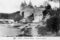 carte postale ancienne de Durbuy L'Ourthe et le Château