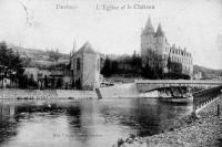 carte postale ancienne de Durbuy L'Eglise et le Château