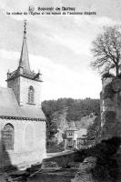 carte postale ancienne de Durbuy Le clocher de l'Eglise et les ruines de l'ancienne chapelle