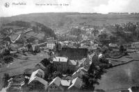 carte postale ancienne de Houffalize Vue prise de la route de Liège