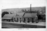 carte postale ancienne de Barvaux-sur-Ourthe La Gare