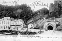 carte postale ancienne de Bouillon Le tunnel et la porte de France