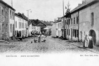 carte postale ancienne de Houffalize Route de Bastogne