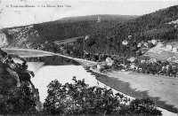 carte postale ancienne de Yvoir La Meuse vers Hun