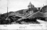 carte postale de Namur Le Funiculaire et la Citadelle