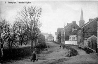 carte postale ancienne de Champion Rue de l'Eglise