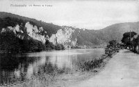 carte postale ancienne de Profondeville Les Rochers de Fresnes