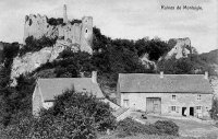 carte postale ancienne de Falaën Ruines de Montaigle