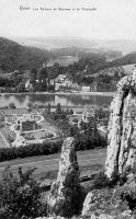 carte postale ancienne de Yvoir Les Rochers de Warenne et de Champalle