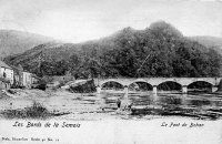 carte postale ancienne de Bohan Les bords de la Semois - Le Pont de Bohan