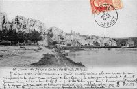 carte postale ancienne de Beez La Meuse et rochers des grands malades