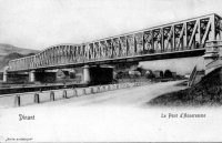 carte postale ancienne de Dinant Le pont d'Anseremme