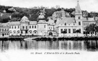 postkaart van Dinant L'hôtel de ville et la nouvelle poste.